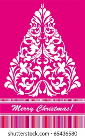 Abstract red christmas tree.
