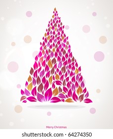 Resumen de árbol de navidad rojo para fondo navideño