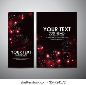 Abstract red Circle bokeh. Graphic resources design template or roll up. 