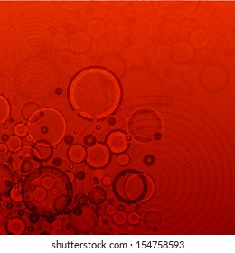 Abstract red circle design