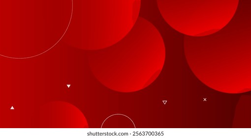 Abstract red circle geometric background with dynamic shapes and gradients. Ideal for posters, banners, presentations, websites, and modern graphic design projects.
