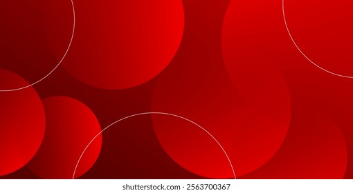 Abstract red circle geometric background with dynamic shapes and gradients. Ideal for posters, banners, presentations, websites, and modern graphic design projects.