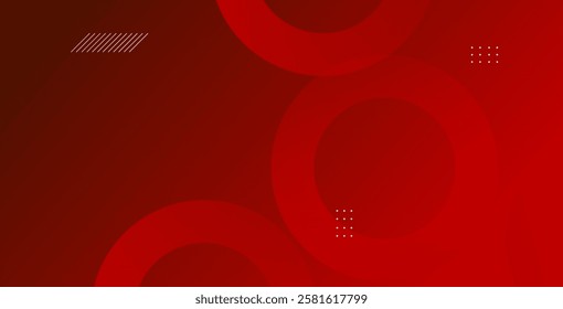 Abstract red circle geometric background with dynamic shapes and gradients. Ideal for posters, banners, presentations, websites, and modern graphic design projects.