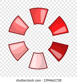 Abstract red circle icon. Cartoon illustration of abstract red circle vector icon for web design