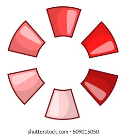Abstract red circle icon. Cartoon illustration of abstract red circle vector icon for web design
