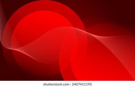 Abstract red circle line wave design modern futuristic background vector illustration.