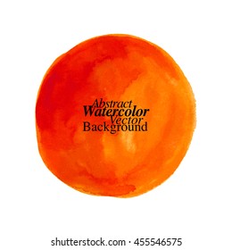Abstract red circle watercolor vector background