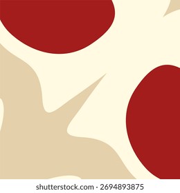 Abstract red circles background square.
