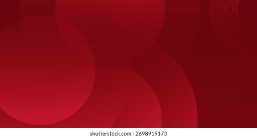 Abstract red circles gradient background. Modern circle dynamic shapes. Creative trend design