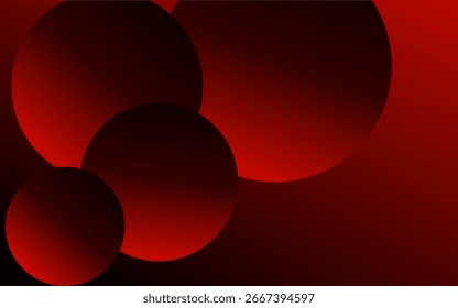 Círculos rojos Abstractas sobre fondo rojo oscuro