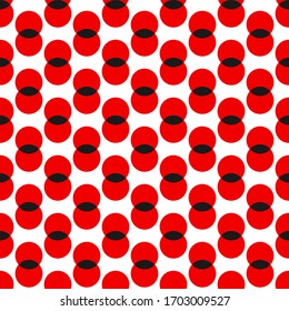 abstract red circles seamless pattern