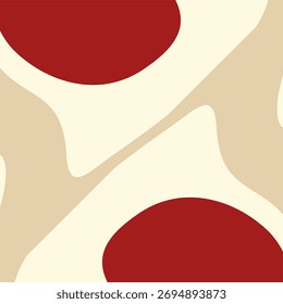 Fundo de azulejos sem costura de círculos vermelhos abstratos.
