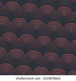 Abstract Red Circular Halftone Pattern Background Banner