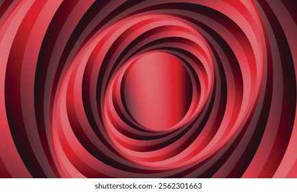 Abstract red circular wave design, suitable for digital art backgrounds