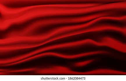 Abstract red cloth vector background. Vector illustration.