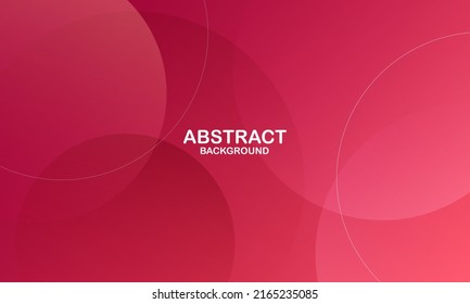 Abstract red color background with circles. Dynamic shapes composition. Eps10 vector