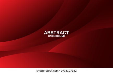 Abstract Red Color Background. Dynamic Shapes Composition. Vector Illustration