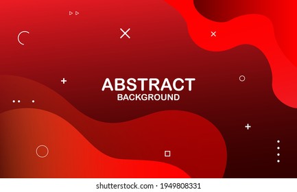 Abstract red color background. Dynamic shapes composition. Vector illustration