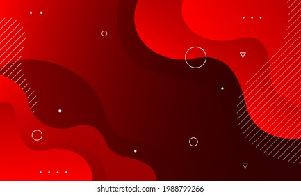 Abstract red color background. Dynamic shapes composition. Eps10 vector