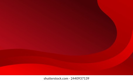 Abstract red color background. Dynamic shapes composition. Dynamic sound wave. Design element. Vector illustration
