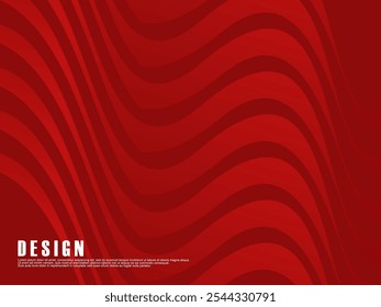 Abstract red color background. Dynamic shape composition. Red wave gradient cloud pattern. Red gradient background vector illustration.