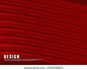Abstrakter roter Hintergrund. Dynamische Formenzusammensetzung. Wolkenmuster mit rotem Wellengradient. Rote Farbverlauf-Hintergrund, Vektorgrafik.