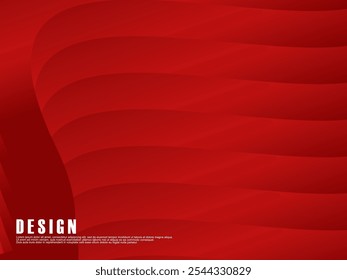 Abstractas fondo de color rojo. Composición dinámica de la forma. Patrón de nube de gradiente de onda roja. Ilustración vectorial de fondo degradado rojo.