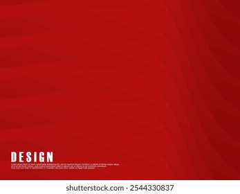 Abstrakter roter Hintergrund. Dynamische Formenzusammensetzung. Wolkenmuster mit rotem Wellengradient. Rote Farbverlauf-Hintergrund, Vektorgrafik.