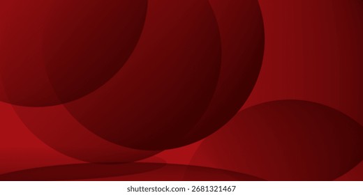 Abstract red color background. Dynamic shapes composition. Vector illustration