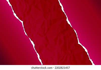 Abstract red color background. tear paper effect