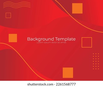 Abstract red color background. Trendy gradient shapes composition. Vector illustration