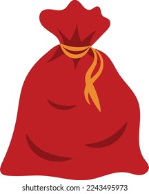 Resumen Color Rojo Completo Sack Bag Vector Diseño Ilustración