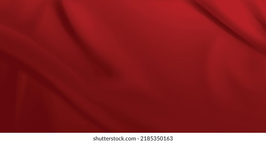 Abstract Red Color Gradient Modern Silk Cloth Background With Editable Waves  Premium Vector EPS Format 