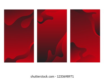 Abstract red color liquid and fluid colors background for poster design.  Vector banner poster template in Eps10. 
