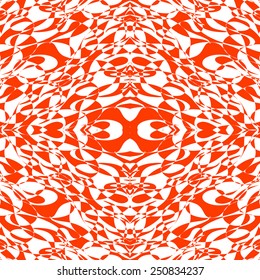 Abstract red color seamless background pattern hand drawn , vector illustration 