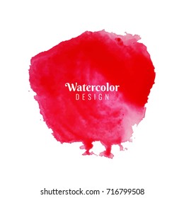 Abstract red color watercolor design background
