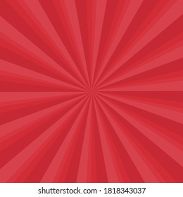 Abstract red colorful background texture with rays sunburst fractal, sunbeam beautiful wallpaper art graphic design pattern seamless vector illustration futuristic