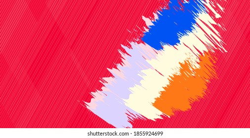 Abstract red colorful geometric shape background. Greeting card template