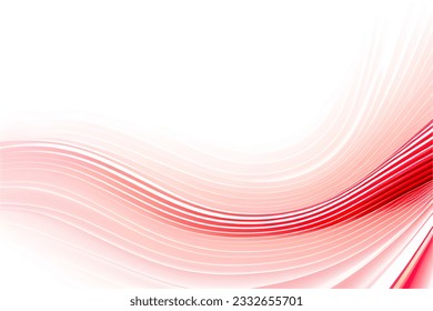 Abstract red colors tone smooth wave on white background. Vector illustration. SSTKabstract