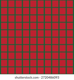 Abstrakte rote Farbe Geomatrie Quadrat Muster . mit grünem Hintergrund. Vektorgrafik-Hintergrund geeignet für Modetextilien, Grafiken