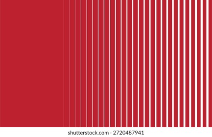  Patrón de línea de semitono de Vertical de color rojo Abstractas . con fondo blanco . Fondo de Ilustración vectorial adecuado para textiles de moda, gráficos.