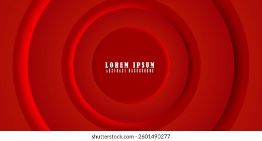 Abstract red concentric circles with a 3D layered effect. The gradient lighting enhances depth and creates a modern, minimalistic design.