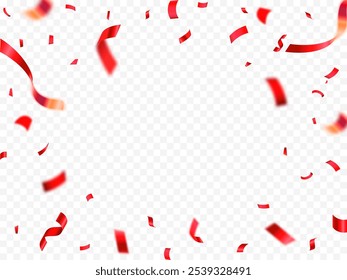 Abstract red confetti party celebration banner background template, Great for a birthday party or an event celebration invitation or decor. confetti,