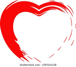 Abstract red contour of the heart. Valentine's Day. Love. St. Valentine's Day.