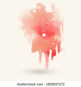Resumen del elemento de color de coral rojo para el diseño web. Ilustración vectorial.