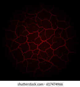 Abstract red cracked background with grunge blots