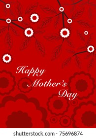 abstract red creative pattern background for happy mother's day celebration
