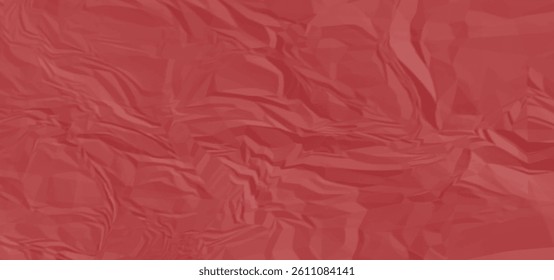 Abstract red crumpled paper texture background. A crumpled sheet of white paper abstract background. Crumpled paper abstract background or texture for design element.