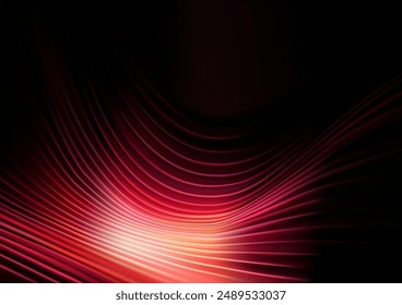 Abstract Red Curve Background . Vector illustration.