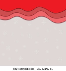 Abstract red curve and snow flake background. Idea for Christmas theme or festival. Tile pattern. Use for background , wallpaper, card, cover or decoration, paper, textile and etc